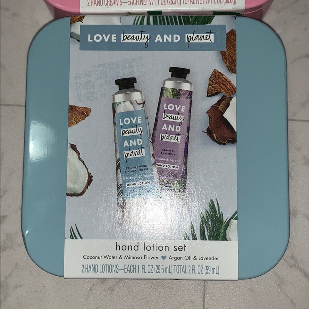Love beauty and planet lotion/ cream set